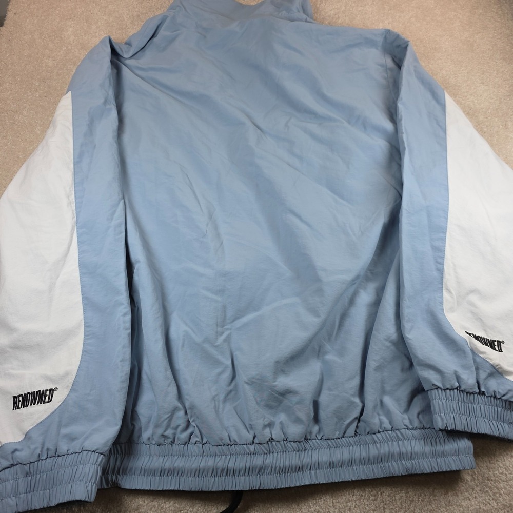 Renowned LA Track Jacket Mens 2XL Blue Nylon Full Zip 2 Pockets Windbreaker NWT - Picture 5 of 6